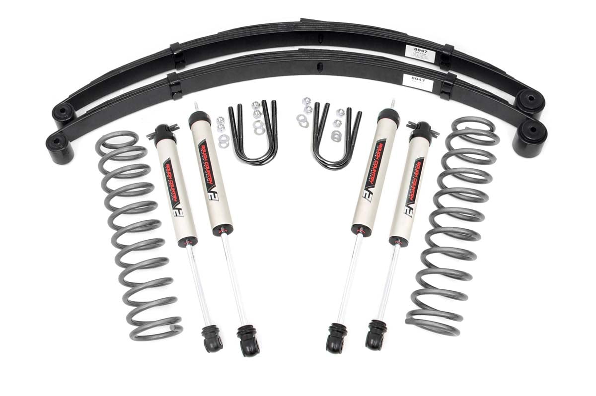 Jeep Cherokee Suspension Lift Kit - Rough Country - RR Springs | V2 - '84-'01